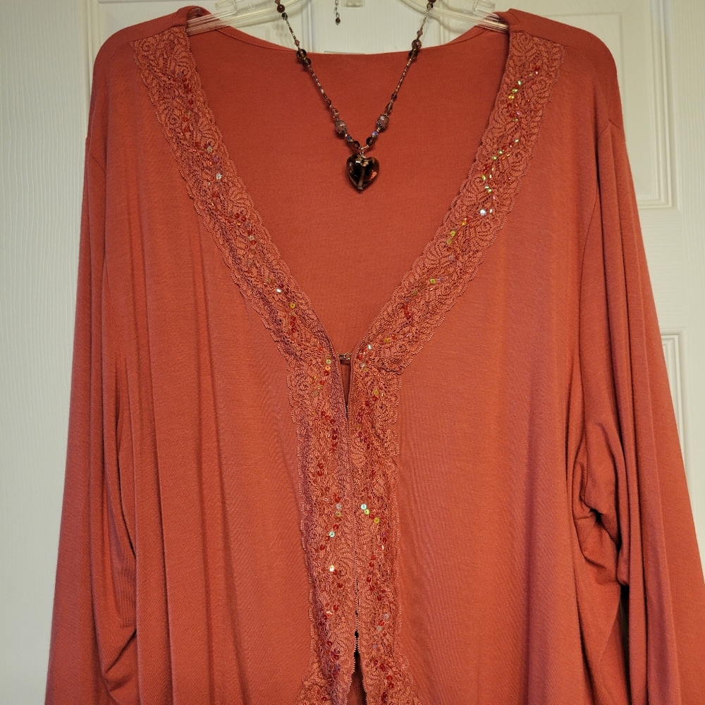 Emma James Woman Soft Sequined Cardigan Shrug ~ Pretty & Sparkly ~ (1X?) FINAL - Picture 4 of 8